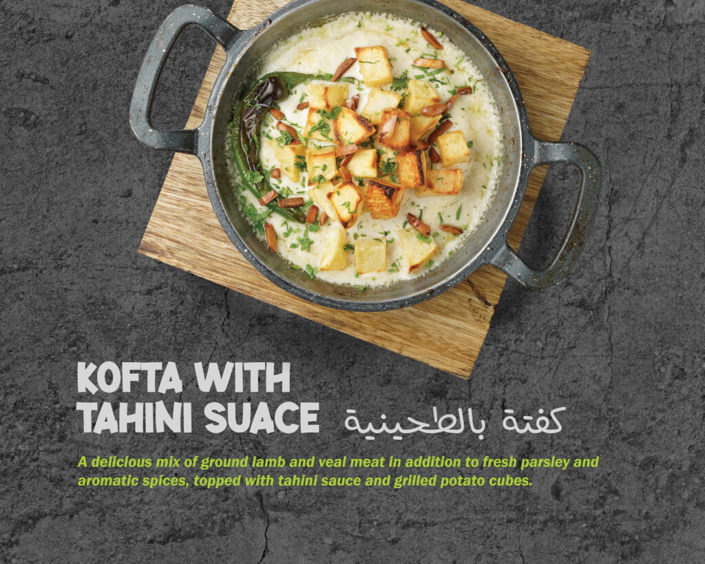 Kofta with tahini sauce at Ajo89
